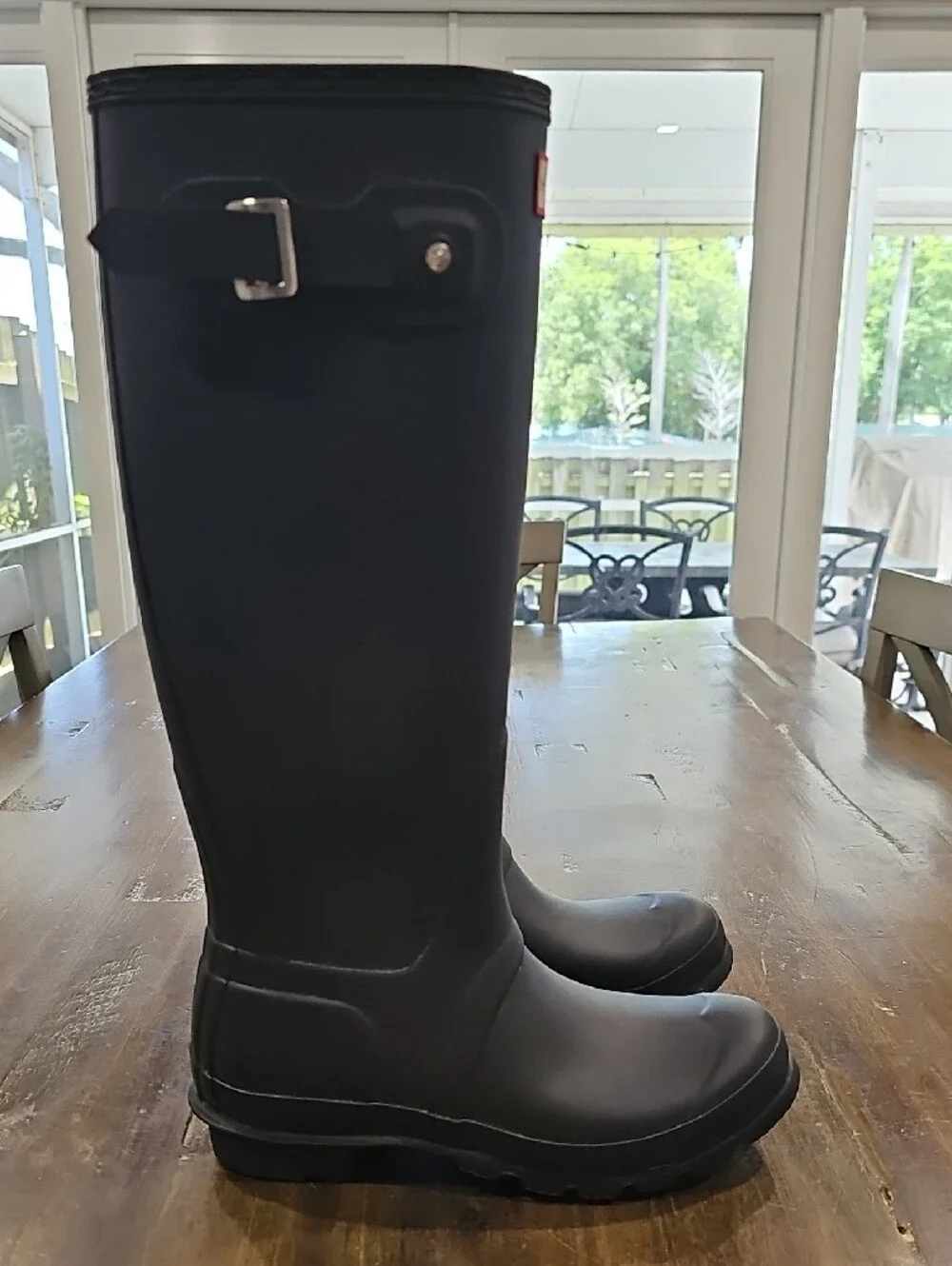 Hunter Original Tall Black Matte Rubber Waterproof Wellies